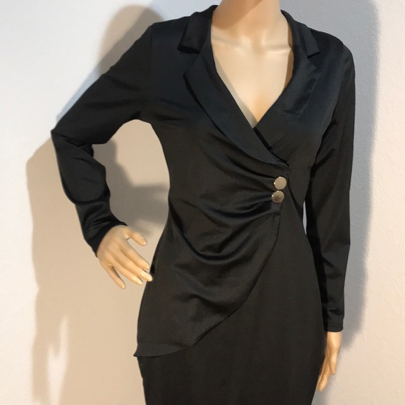 👠 NEW Women’s Black Long Sleeve Career Dress - Picture 2 of 8